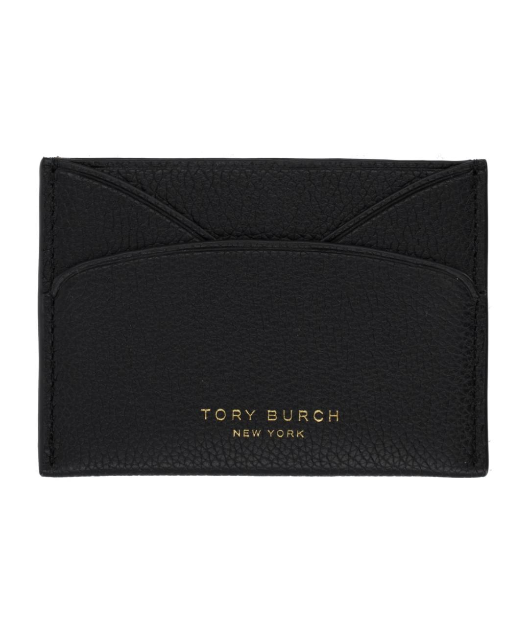 TORY BURCH Черный кожаный кошелек, фото 1