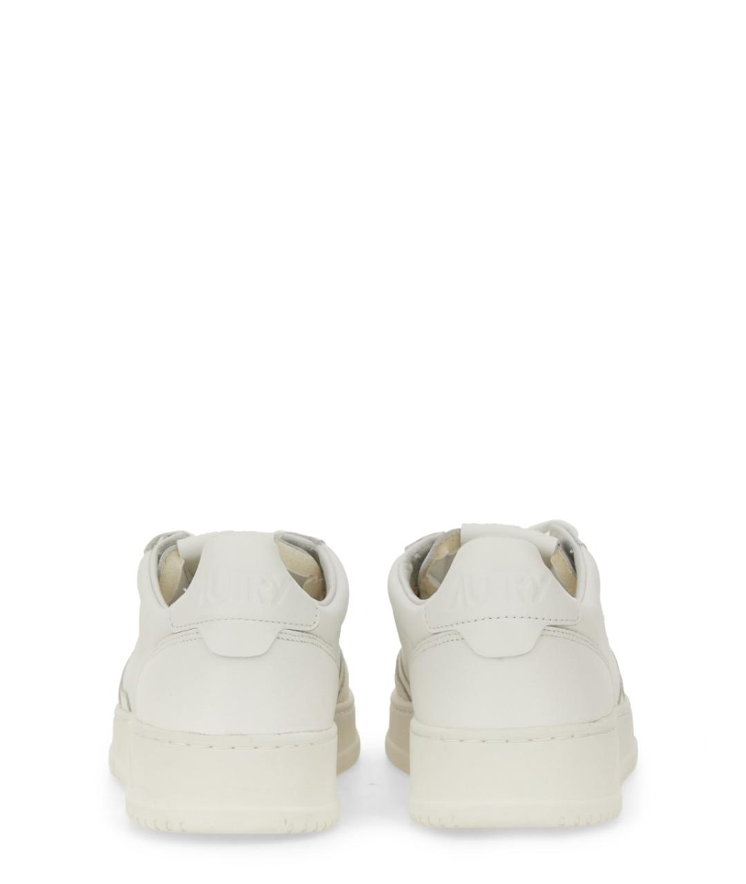 AUTRY Белые кожаные низкие кроссовки / кеды, фото 6