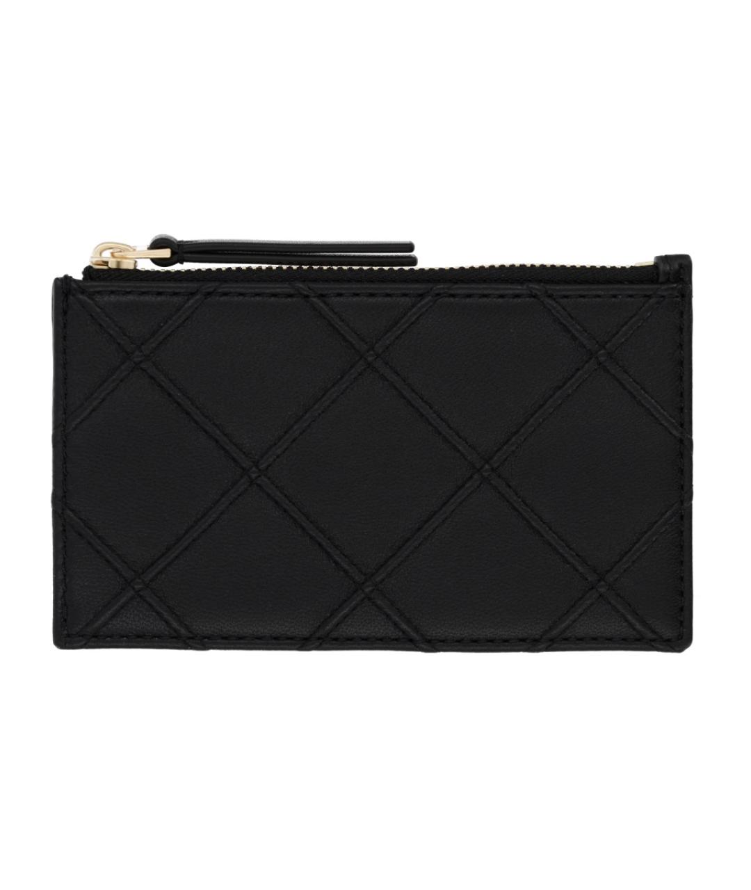TORY BURCH Черный кожаный кардхолдер, фото 1