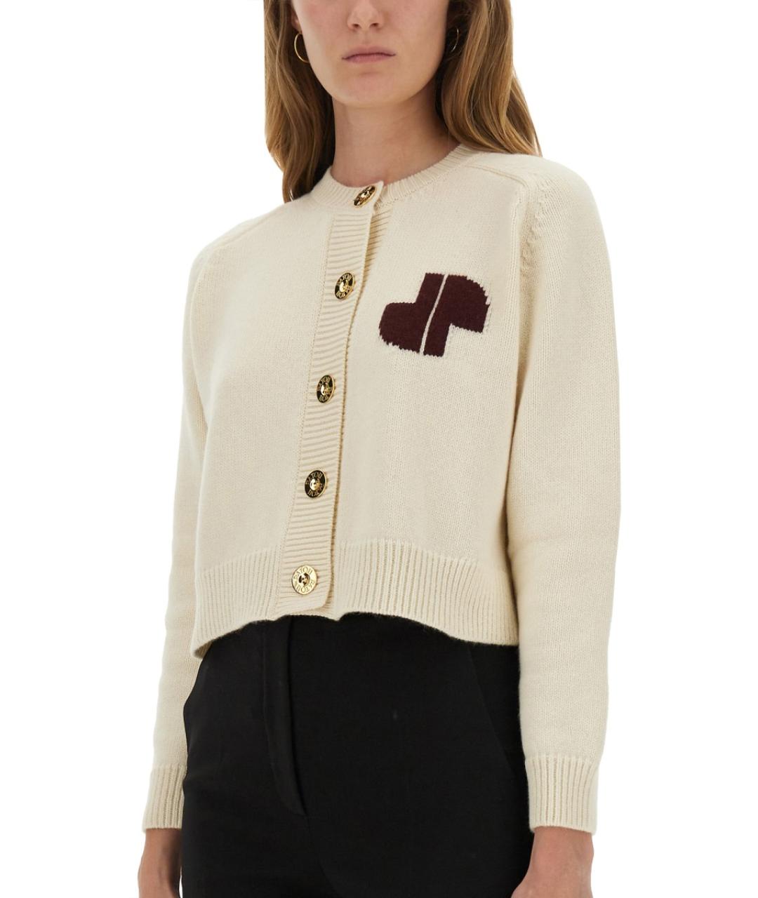 PATOU Бежевый шерстяной кардиган, фото 4