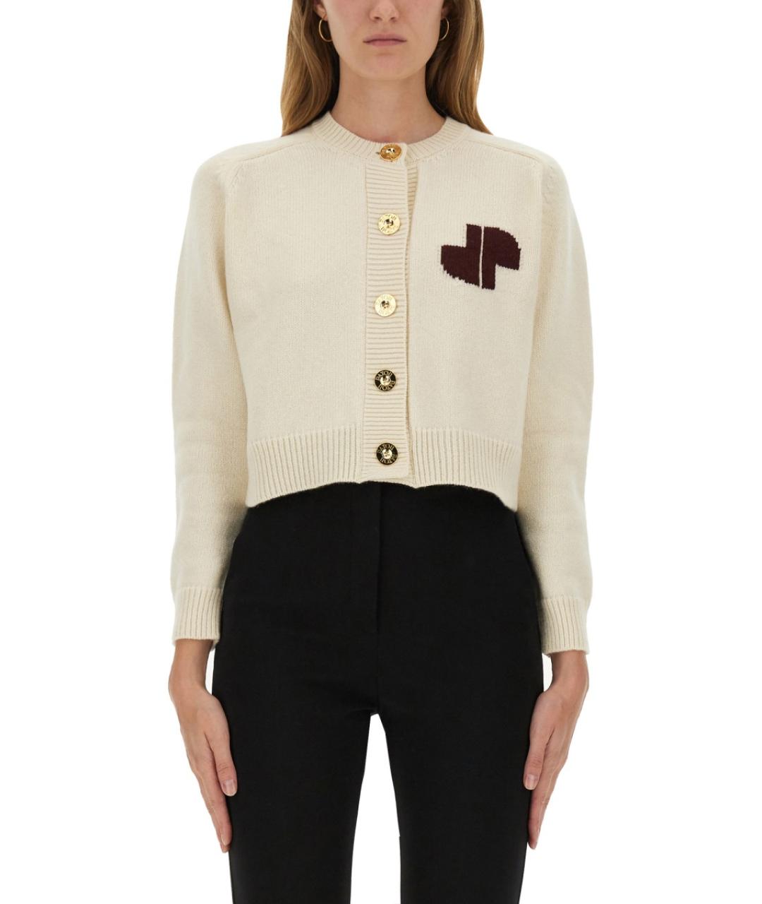 PATOU Бежевый шерстяной кардиган, фото 5