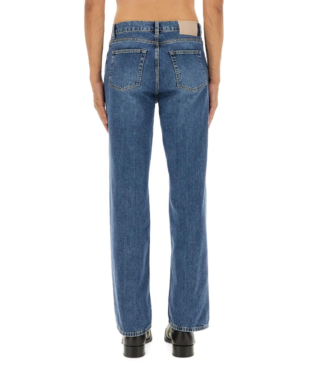 OUR LEGACY Синие хлопковые прямые джинсы, фото 4