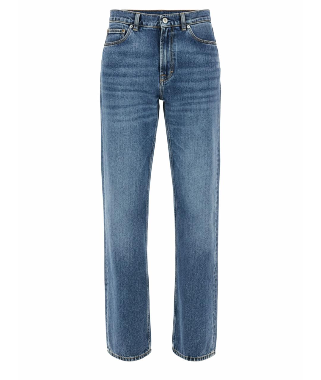 OUR LEGACY Синие хлопковые прямые джинсы, фото 1