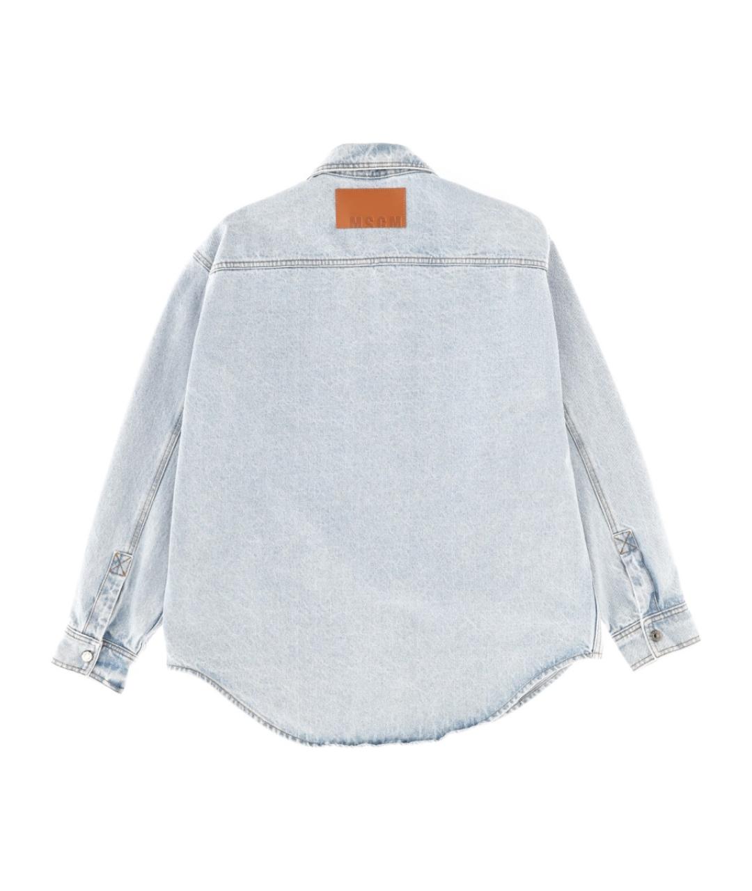 MSGM Синяя хлопковая кэжуал рубашка, фото 2