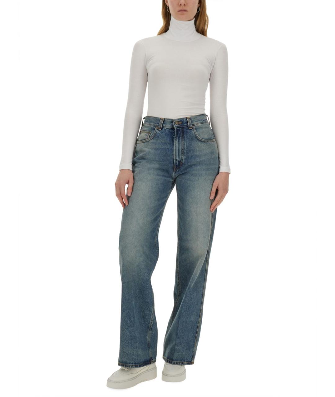 HAIKURE Синие хлопковые прямые джинсы, фото 2