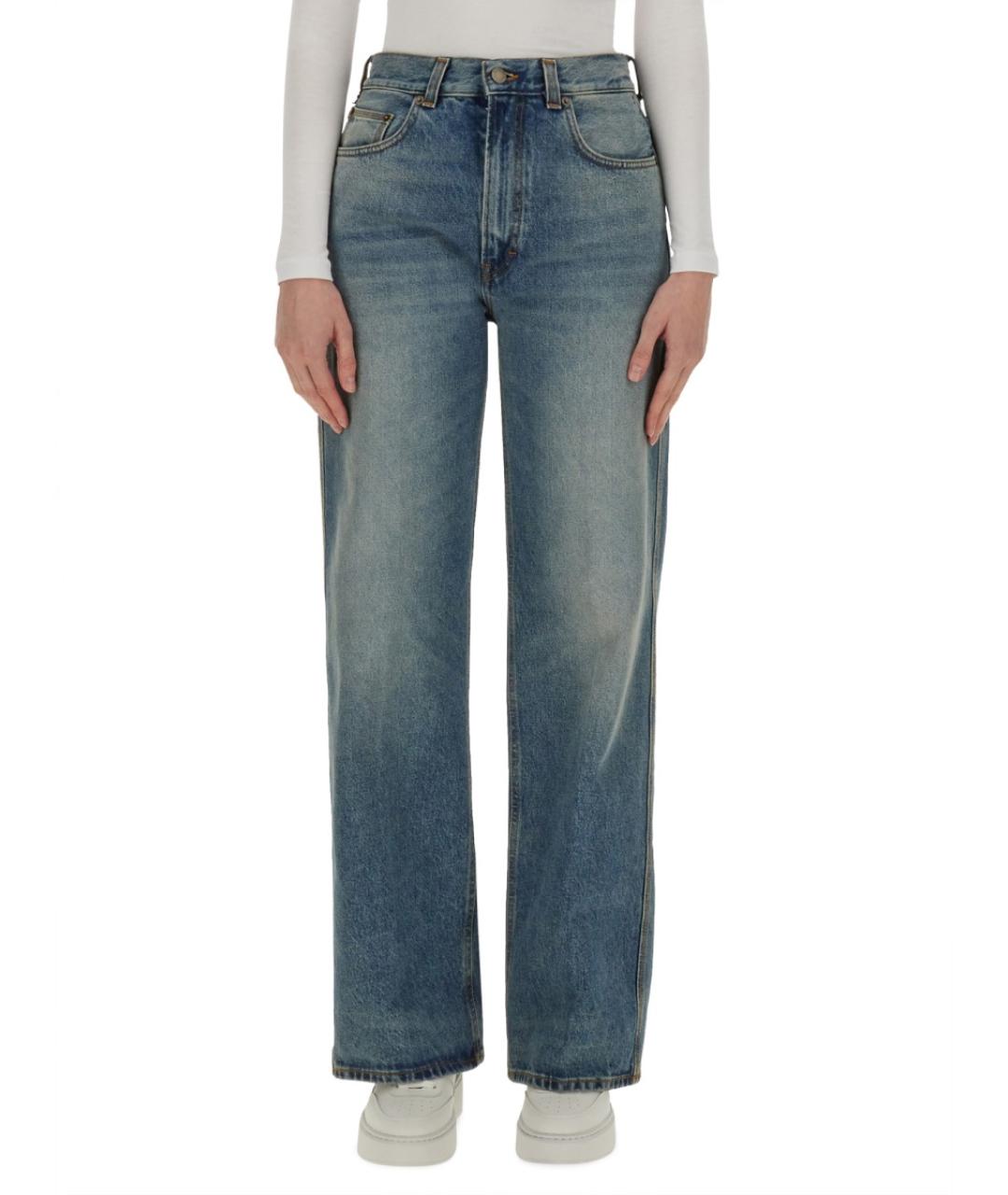 HAIKURE Синие хлопковые прямые джинсы, фото 5