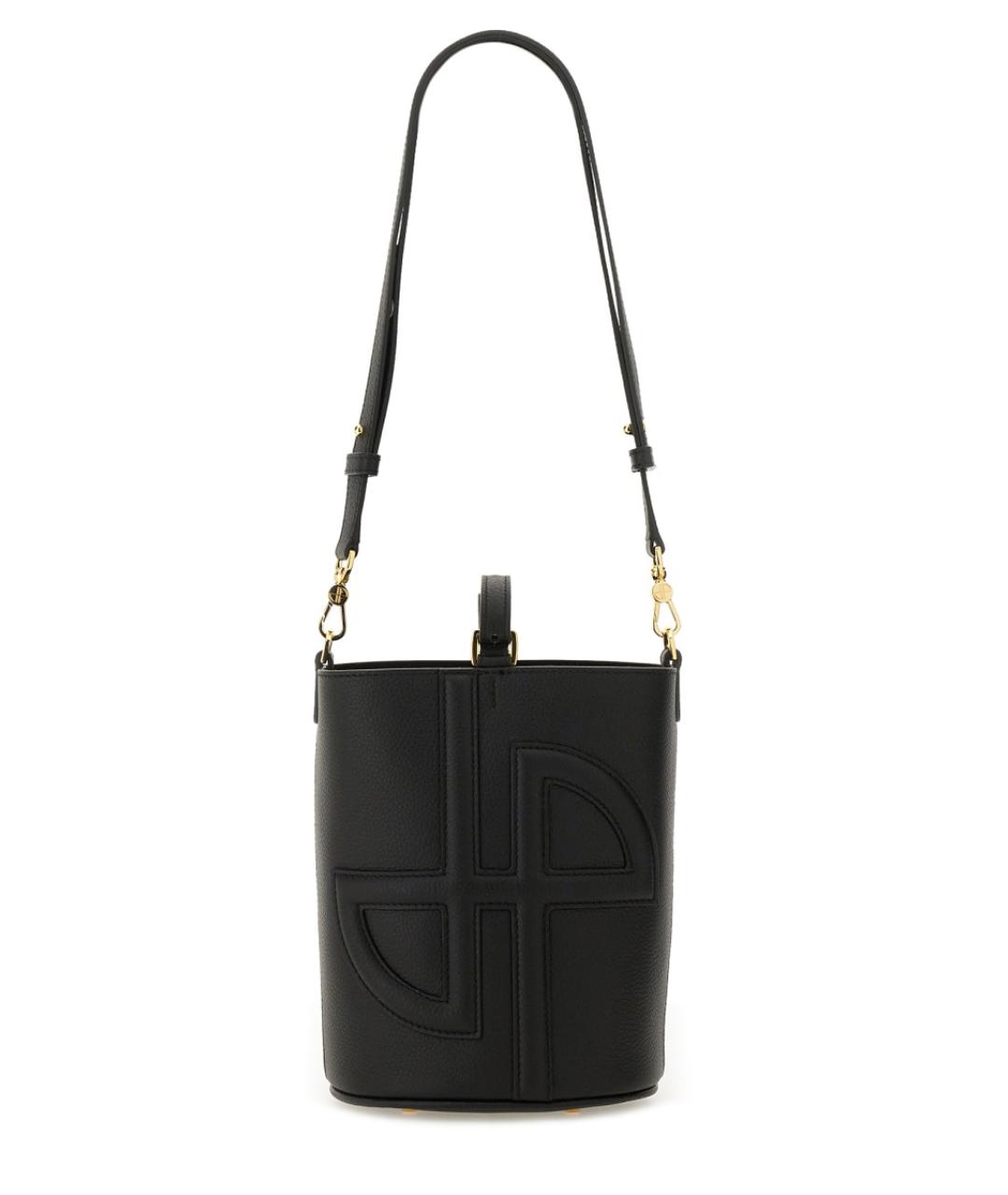 PATOU Черная кожаная сумка через плечо, фото 1