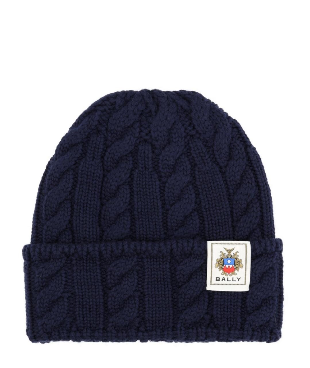BALLY Синяя шерстяная шапка, фото 1