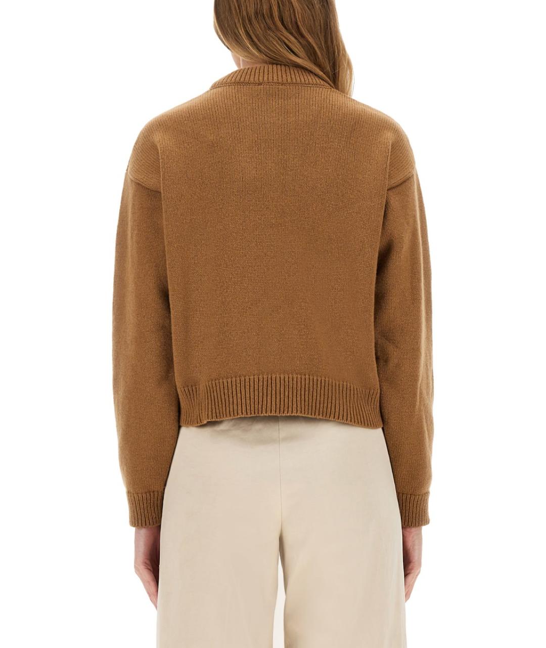 PATOU Коричневый шерстяной джемпер / свитер, фото 4