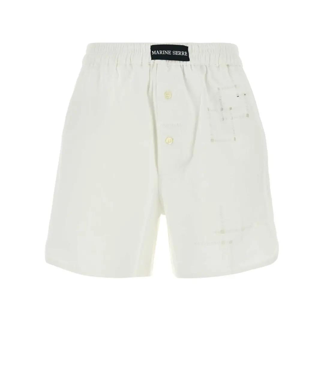 MARINE SERRE Белые хлопковые шорты, фото 1