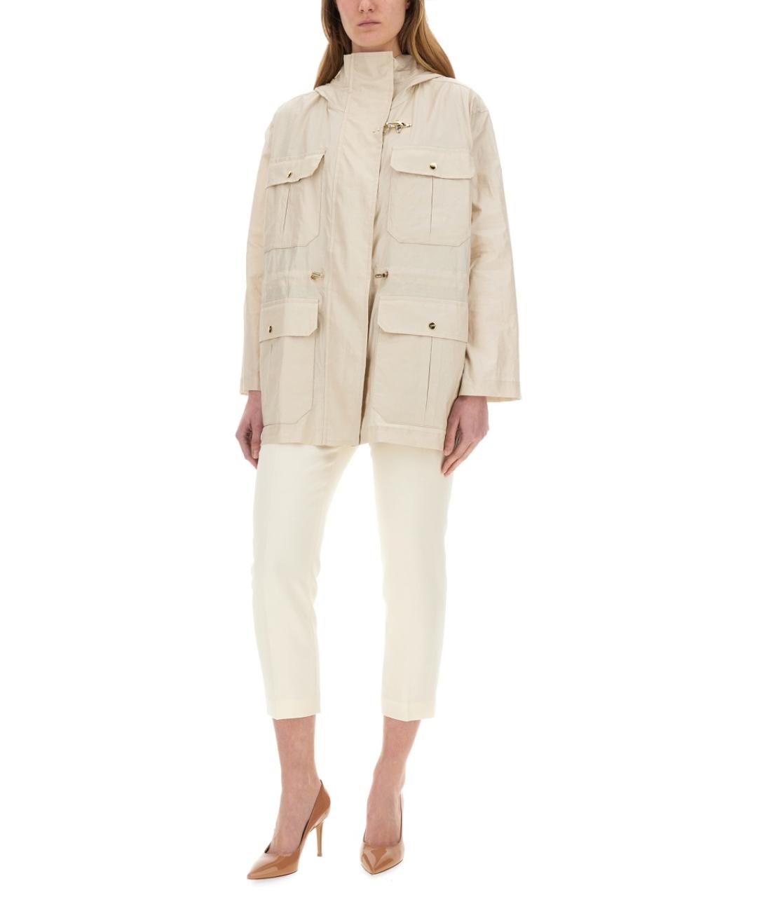 FAY Бежевая льняная куртка, фото 2