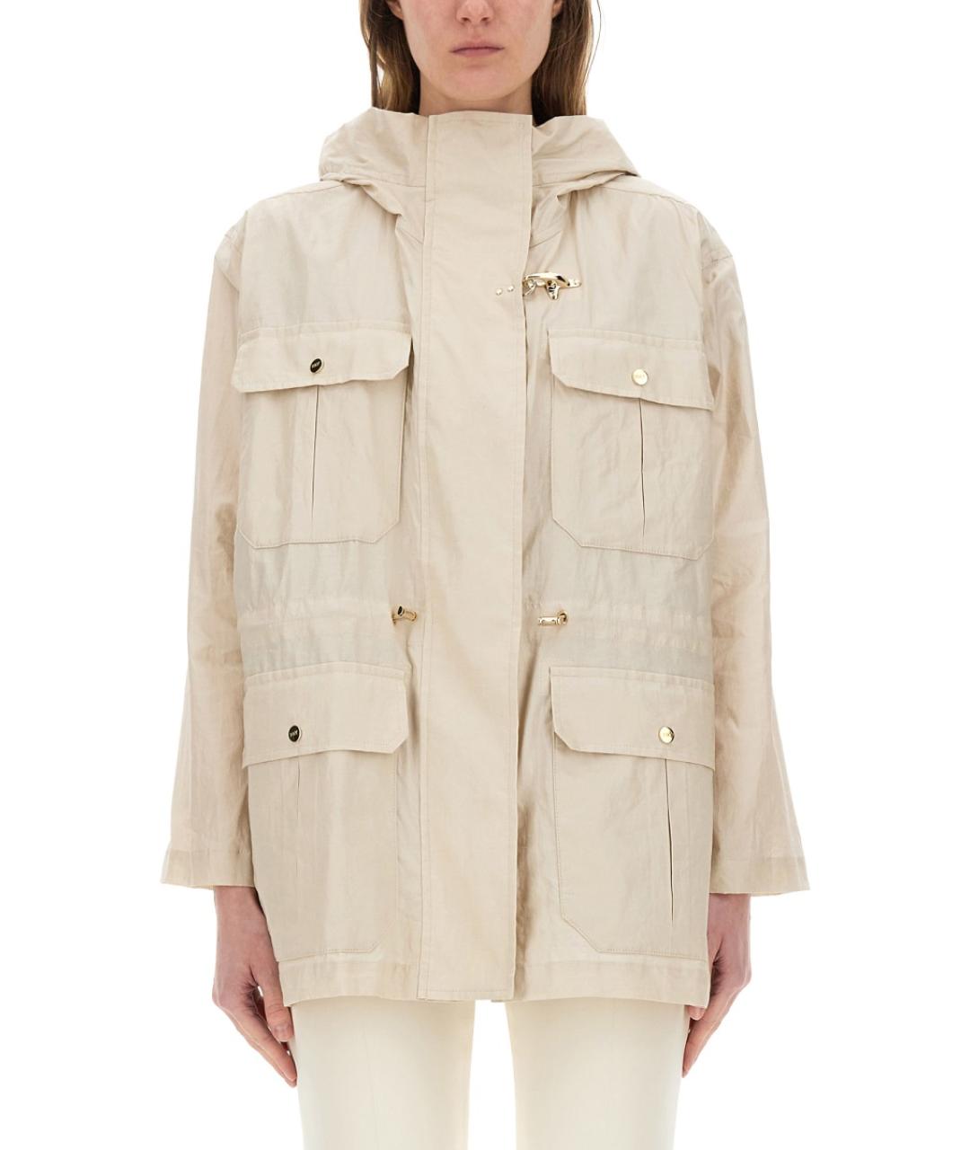 FAY Бежевая льняная куртка, фото 5