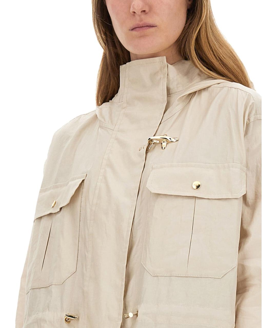 FAY Бежевая льняная куртка, фото 4