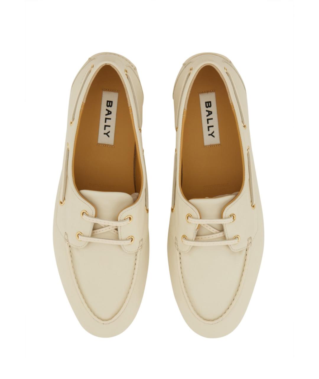 BALLY Белые кожаные лоферы, фото 2
