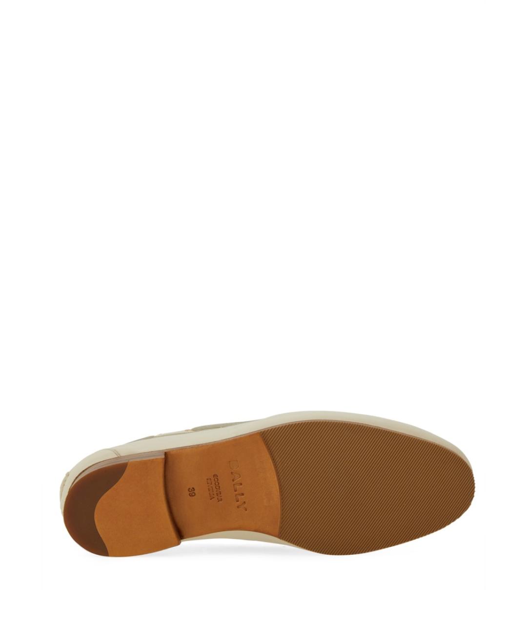 BALLY Белые кожаные лоферы, фото 6