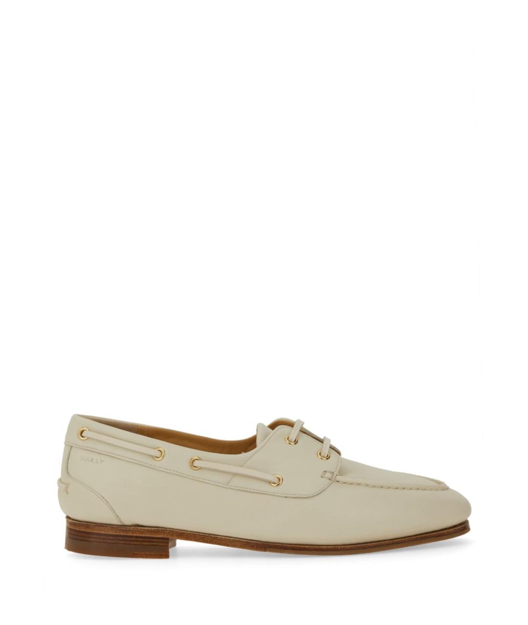 BALLY Белые кожаные лоферы, фото 1