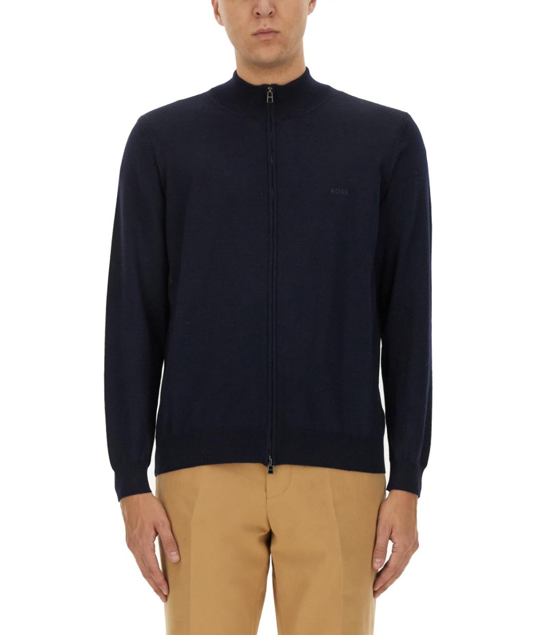 HUGO BOSS Синий шерстяной кардиган, фото 5