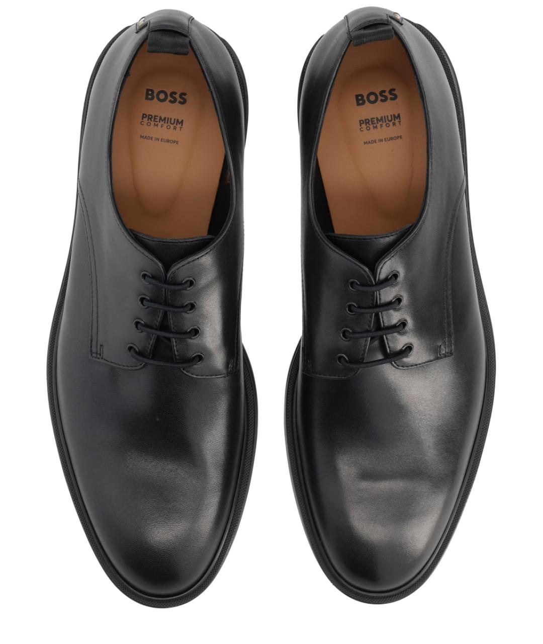 HUGO BOSS Черные кожаные туфли, фото 5