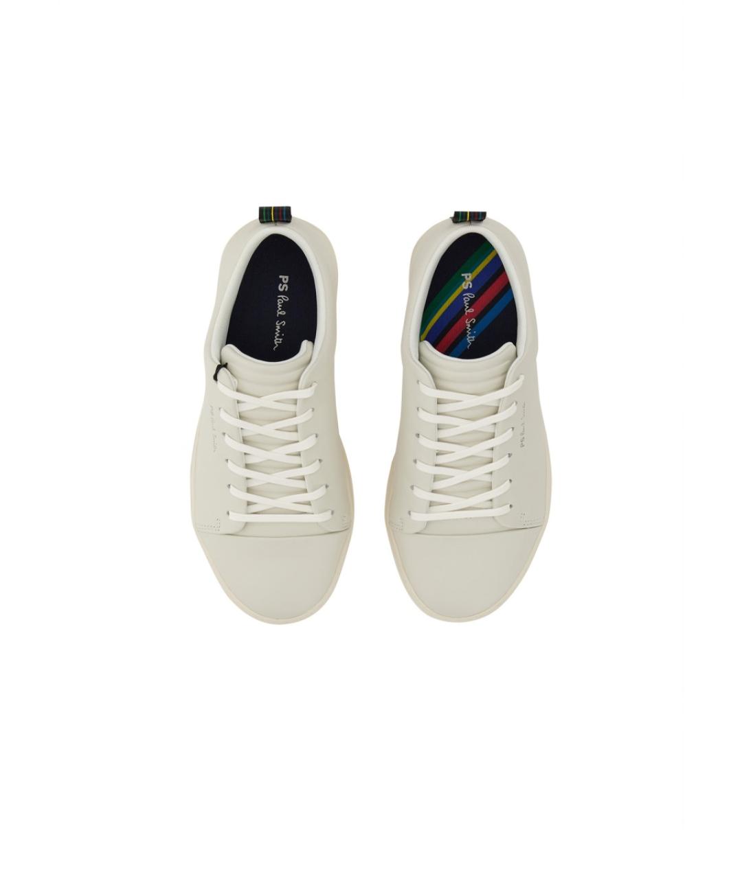 PS BY PAUL SMITH Белые кожаные низкие кроссовки / кеды, фото 5