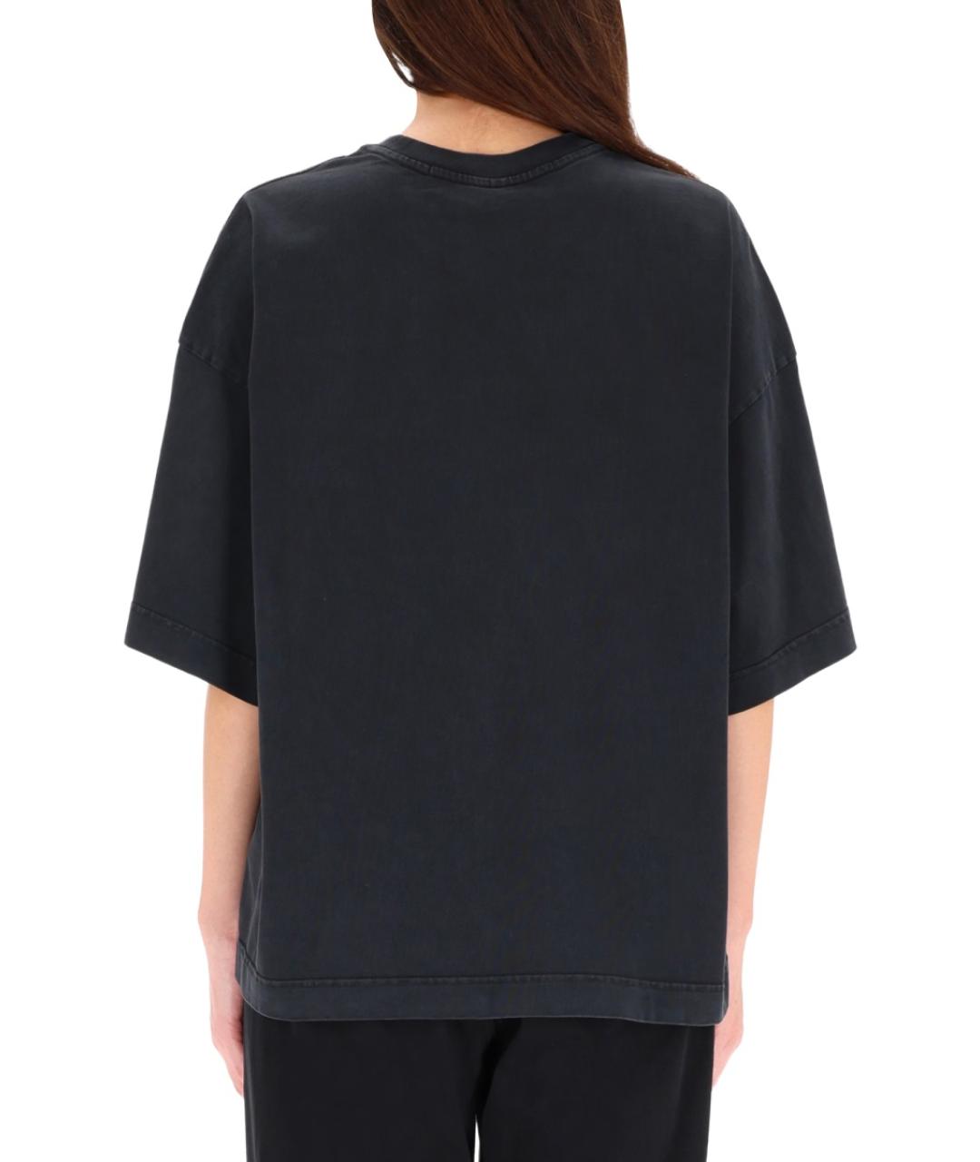 ALEXANDER WANG Черная хлопковая футболка, фото 4