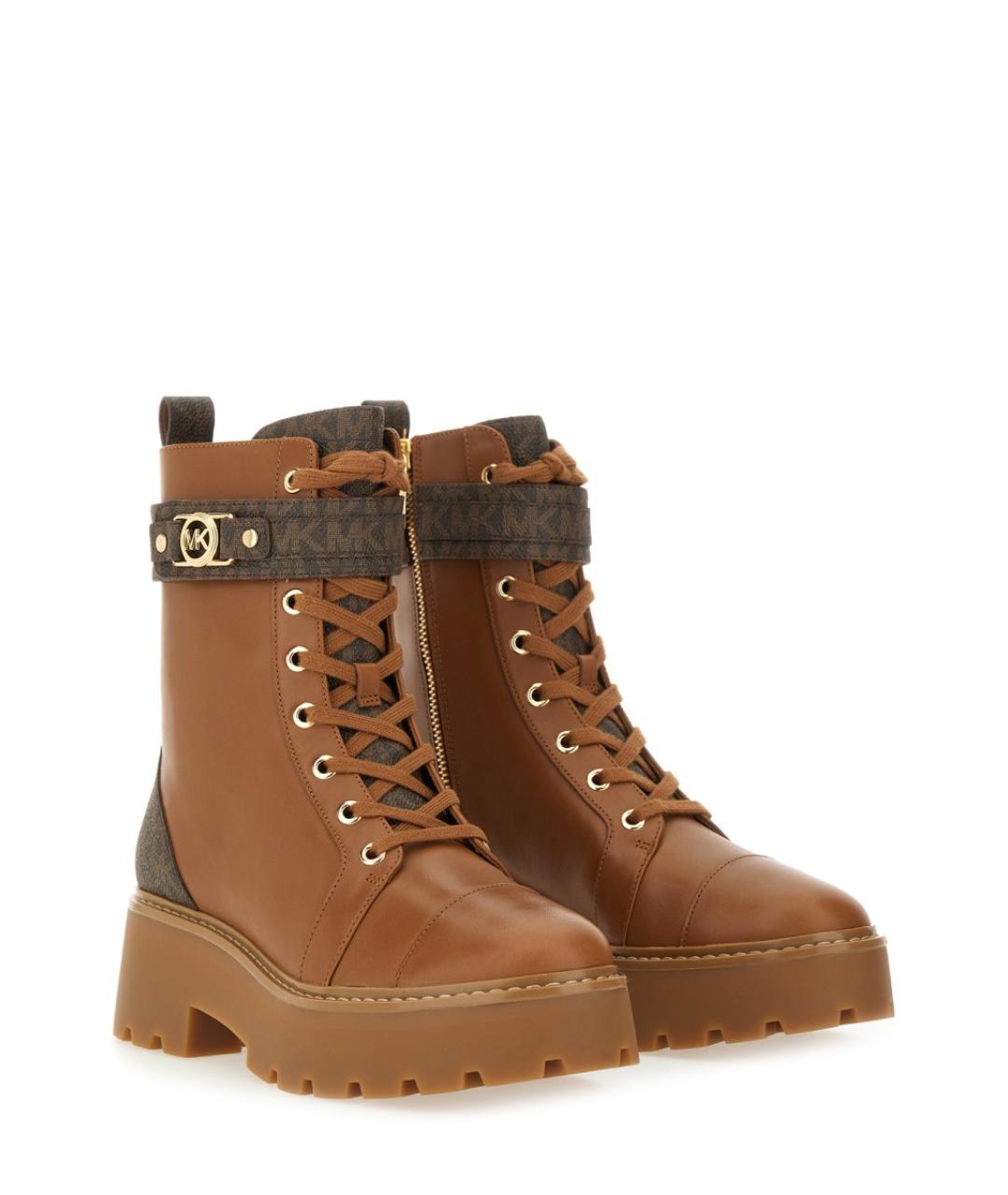 MICHAEL KORS Коричневые кожаные ботинки, фото 2