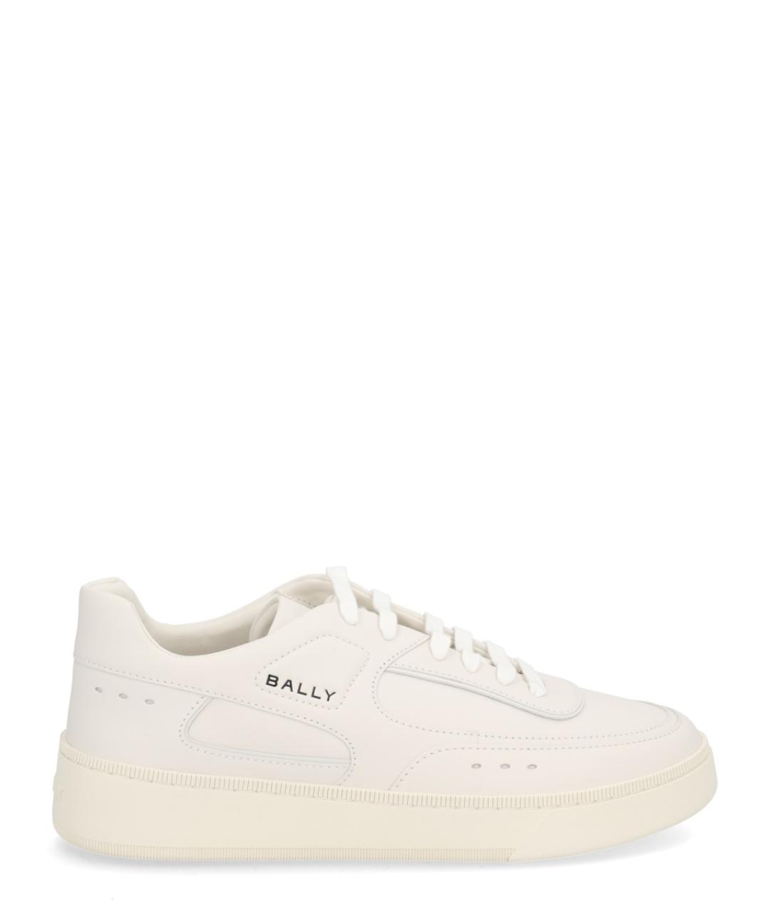 BALLY Белые кожаные низкие кроссовки / кеды, фото 1