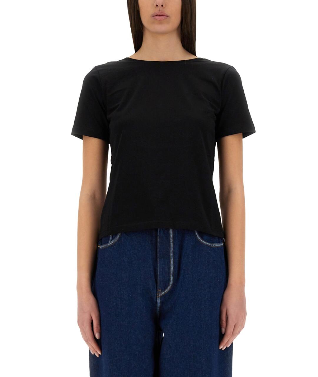 NINA RICCI Черная хлопковая футболка, фото 5