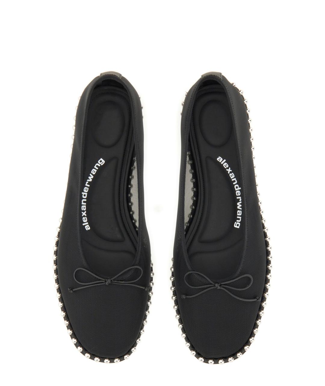 ALEXANDER WANG Черные синтетические балетки, фото 6