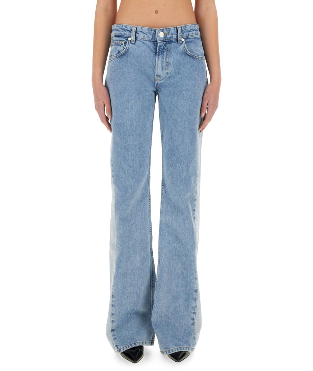 MOSCHINO JEANS Синие хлопковые прямые джинсы, фото 5