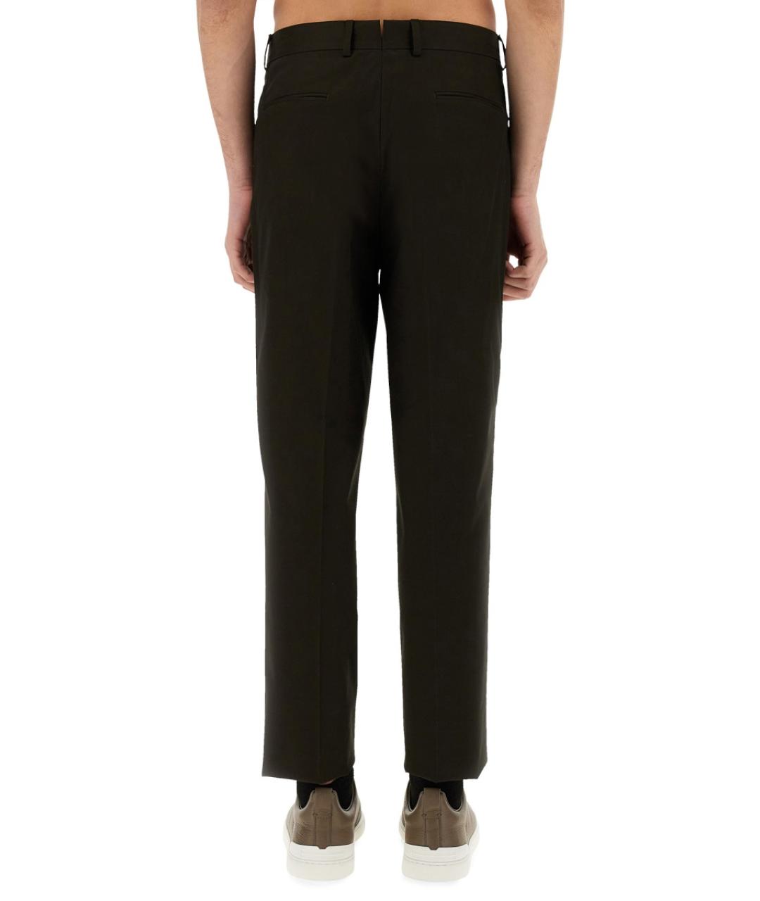 ZEGNA Коричневые хлопковые повседневные брюки, фото 3