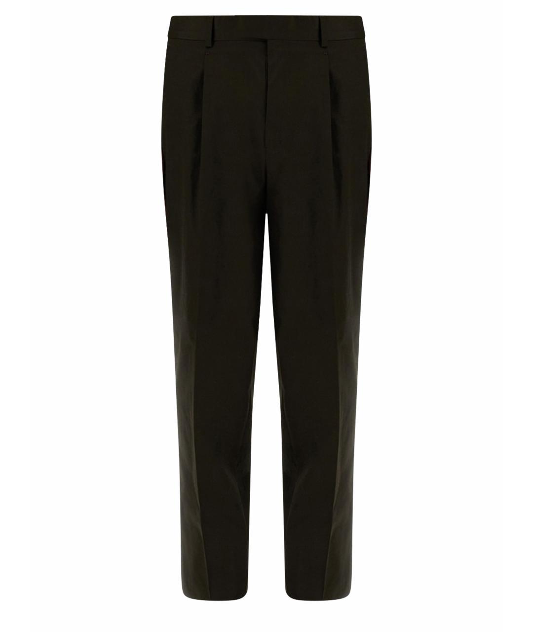 ZEGNA Коричневые хлопковые повседневные брюки, фото 1