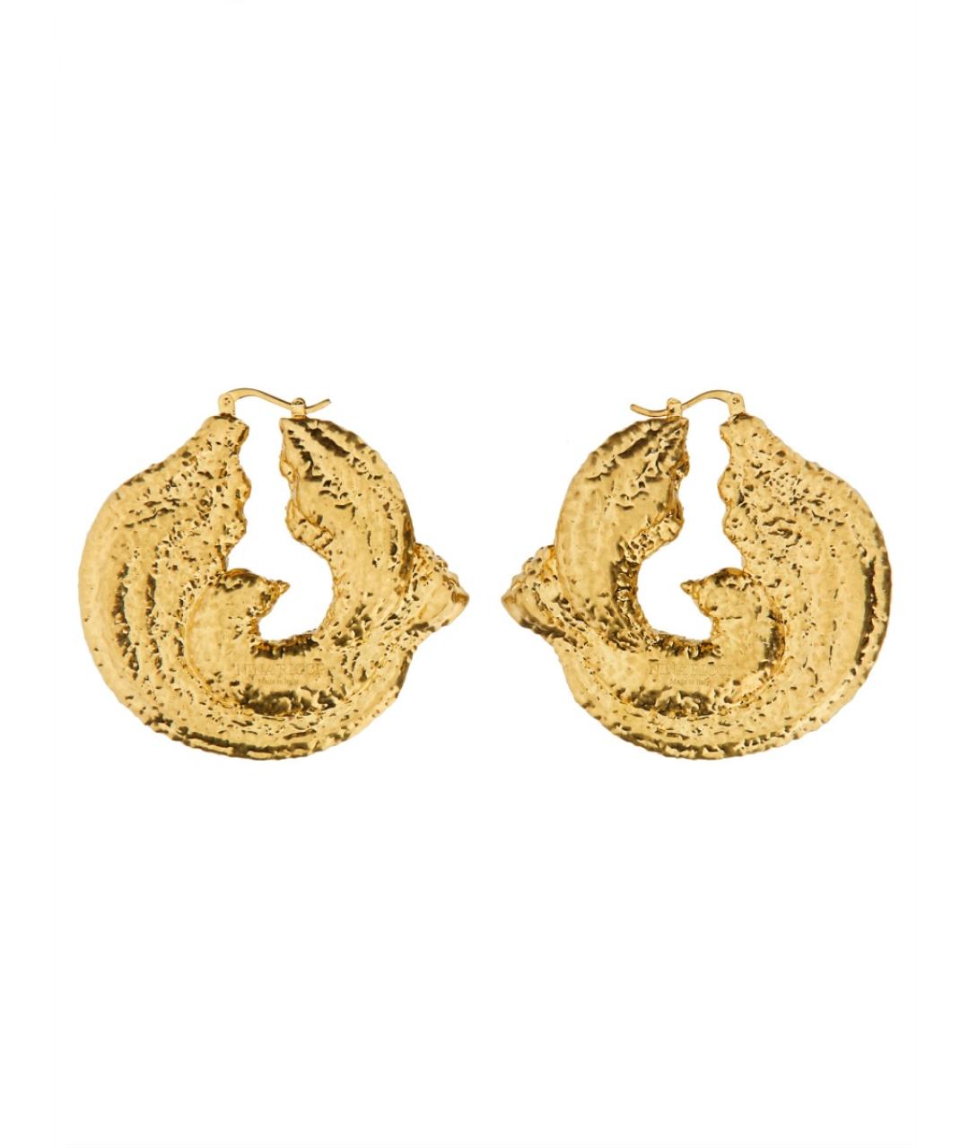 NINA RICCI Золотые латунные серьги, фото 2