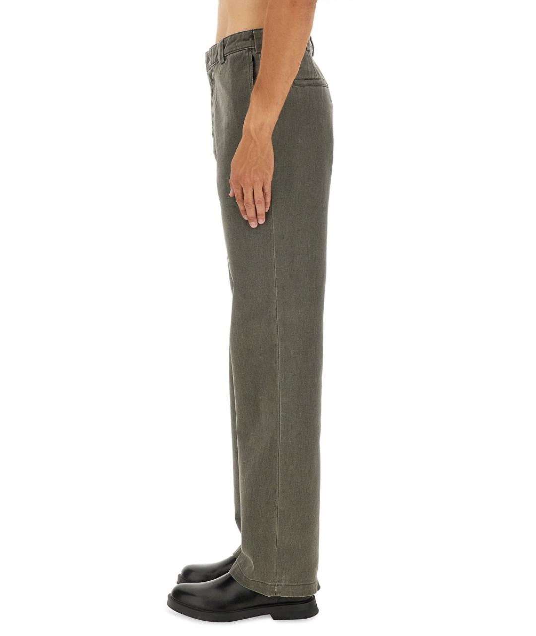 ASPESI Серые хлопковые повседневные брюки, фото 4