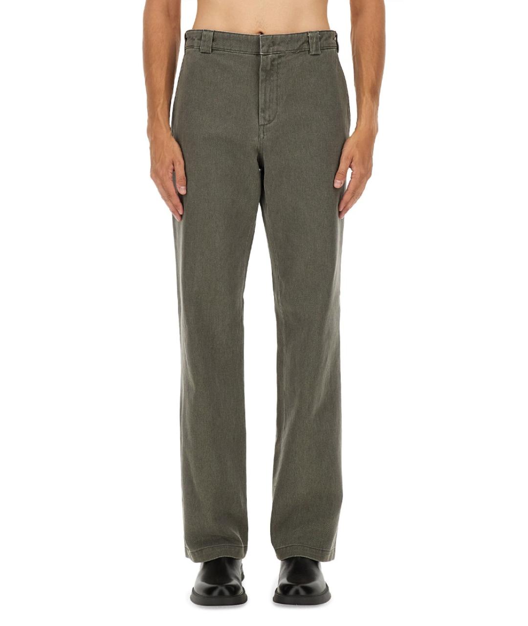 ASPESI Серые хлопковые повседневные брюки, фото 5