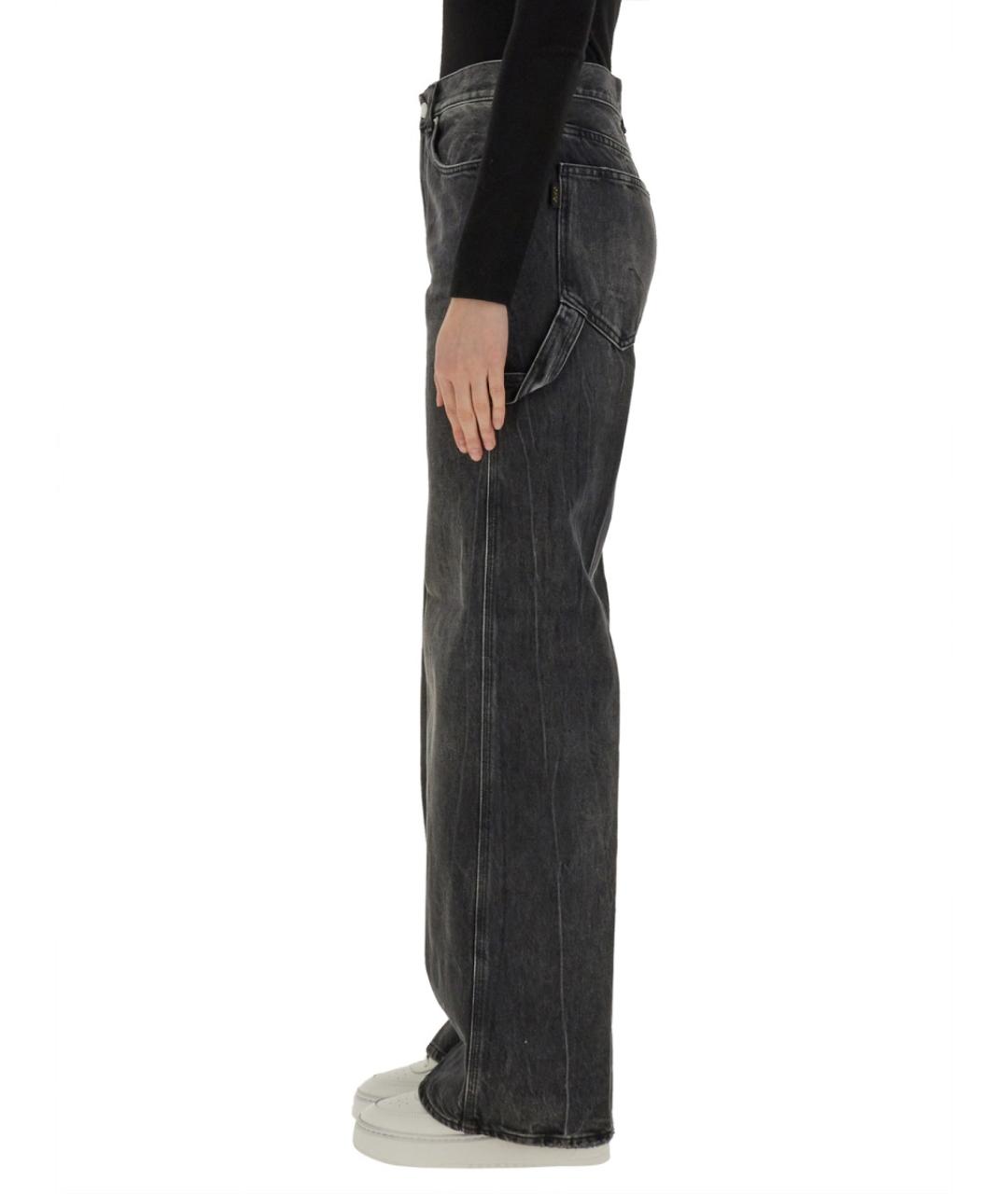 HAIKURE Черные хлопковые прямые джинсы, фото 4