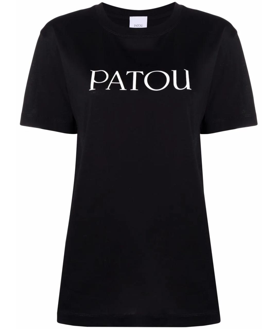 PATOU Черная хлопковая футболка, фото 1