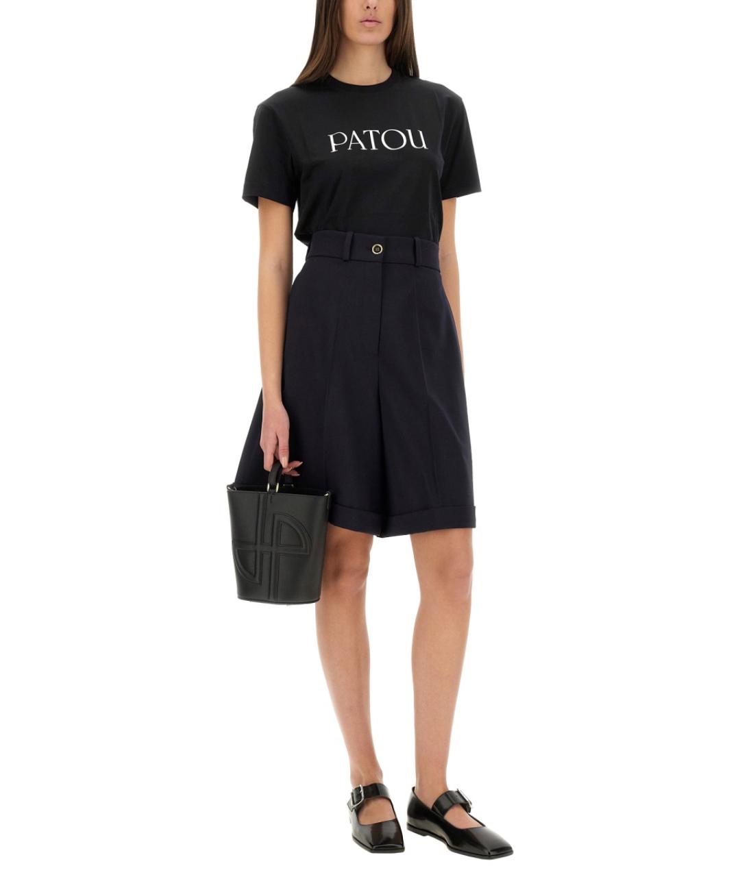 PATOU Черная хлопковая футболка, фото 3