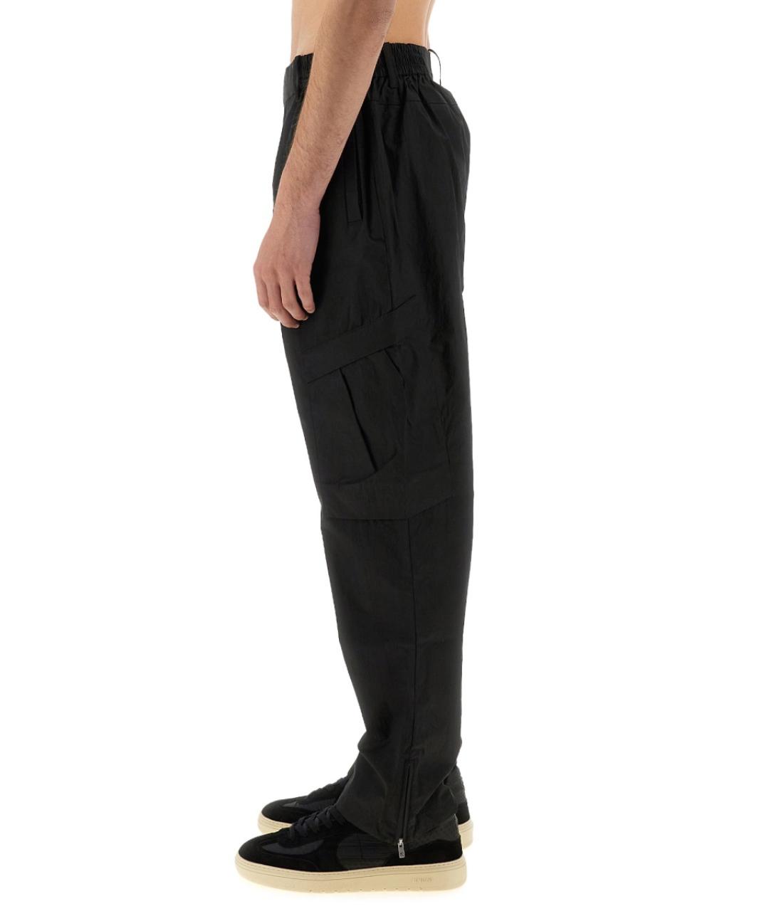 REPRESENT Черные хлопковые повседневные брюки, фото 5