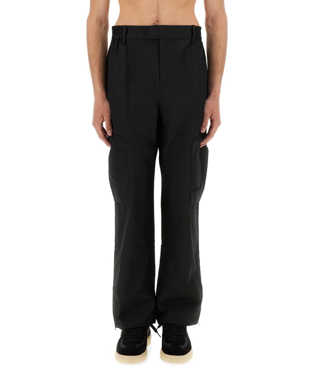 REPRESENT Черные хлопковые повседневные брюки, фото 2