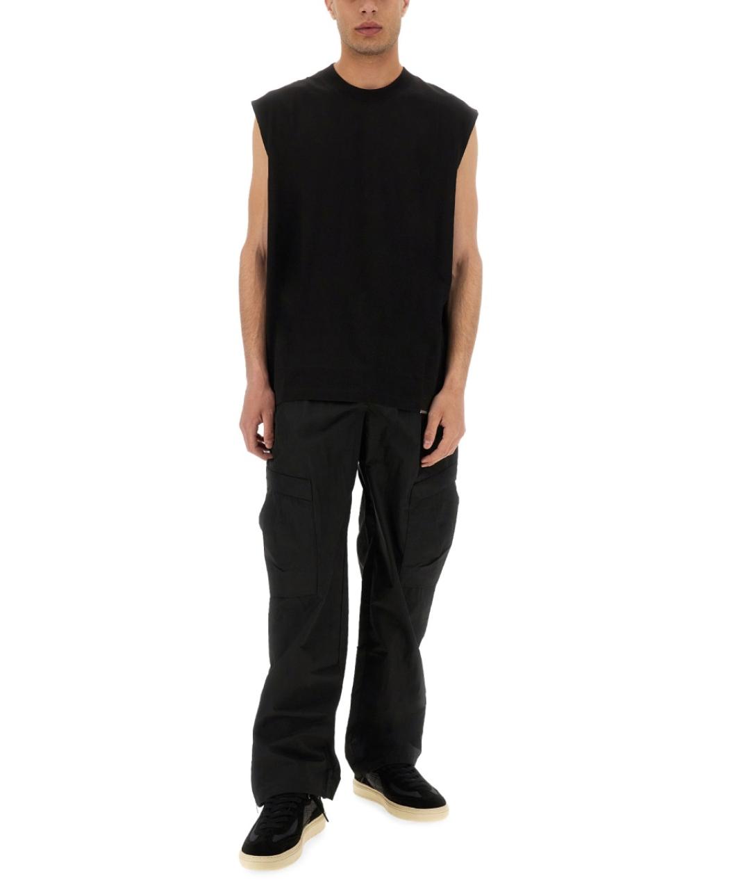 REPRESENT Черные хлопковые повседневные брюки, фото 3