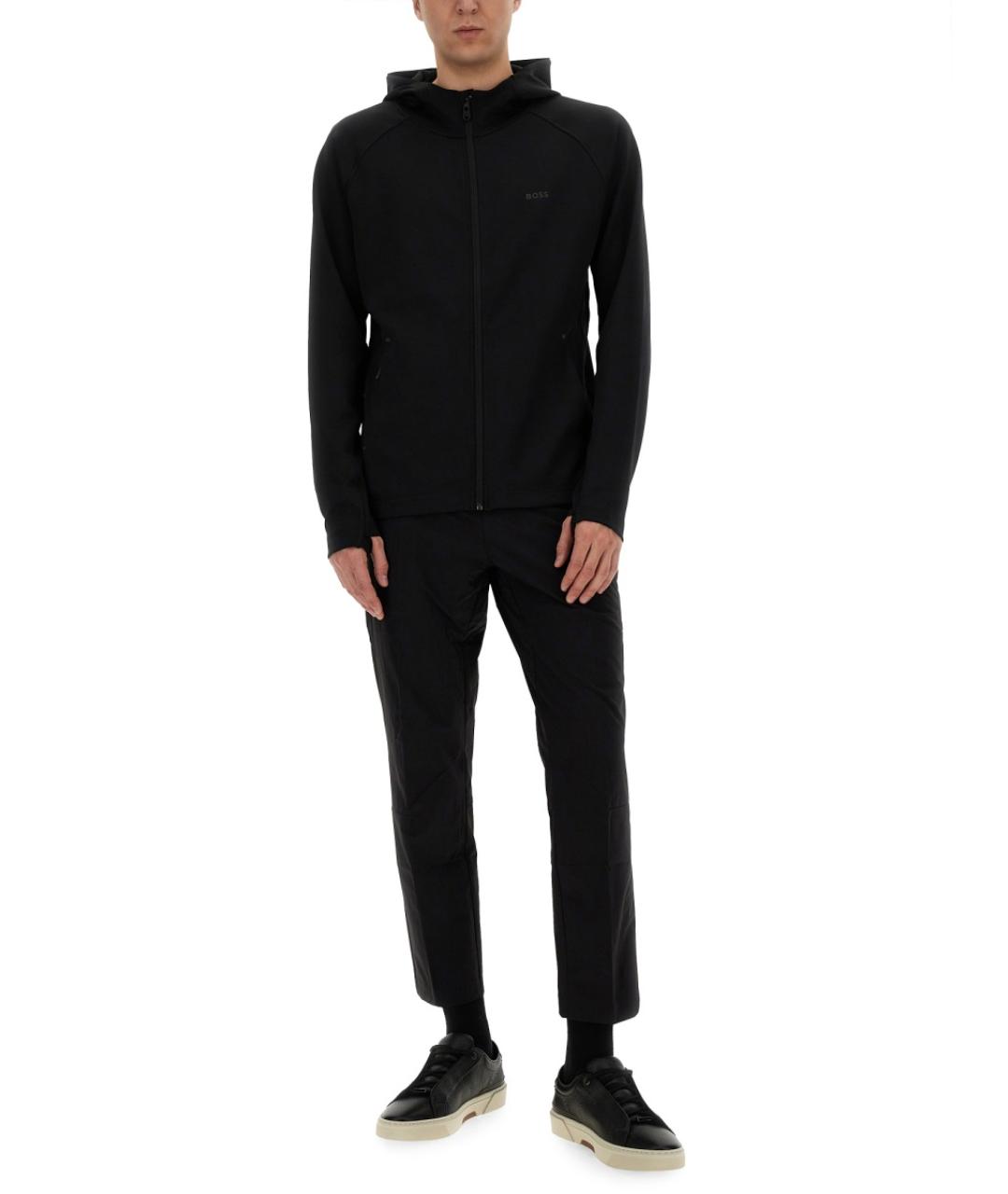 HUGO BOSS Черные полиамидовые повседневные брюки, фото 2