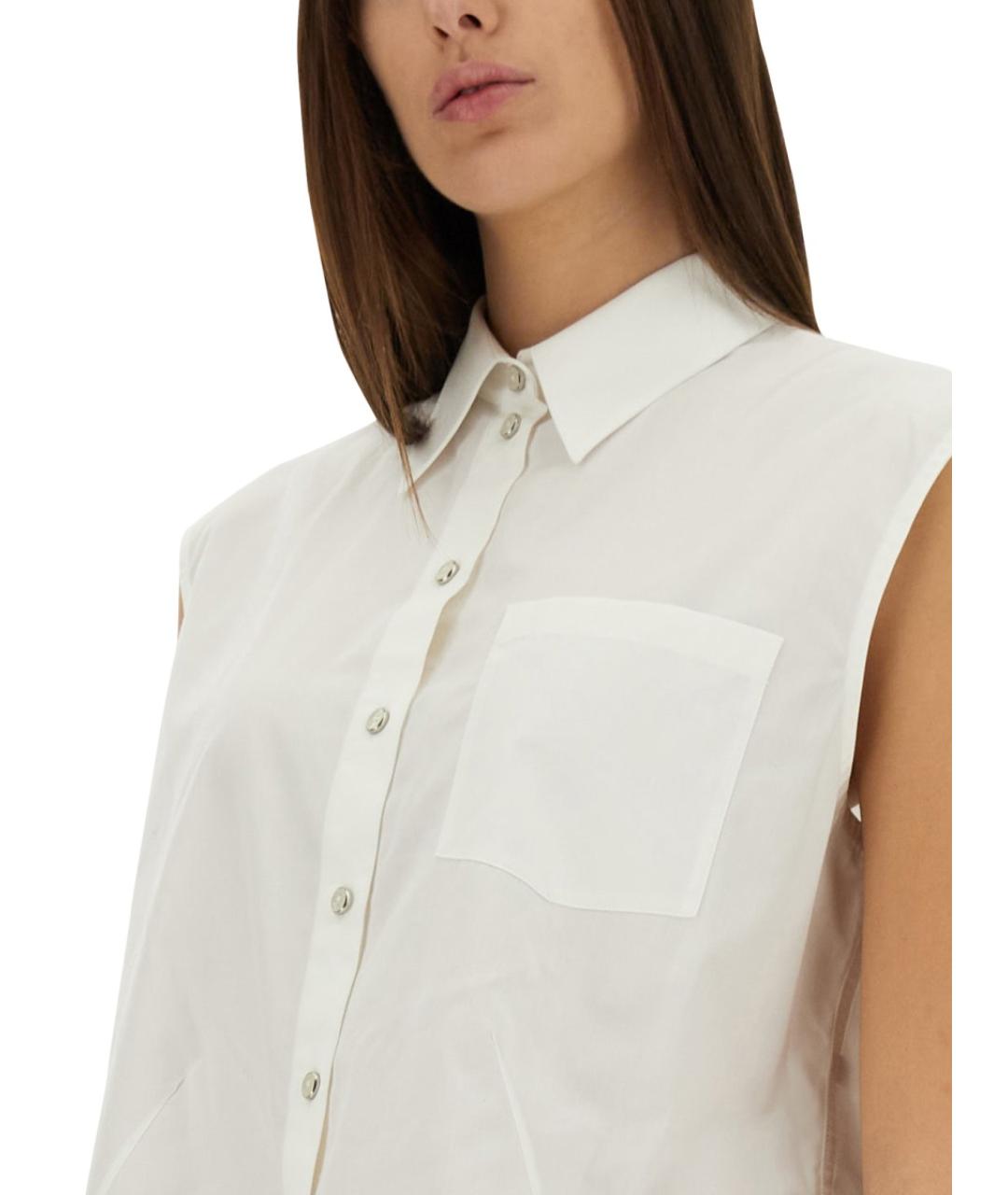 HELMUT LANG Белая хлопковая рубашка, фото 4
