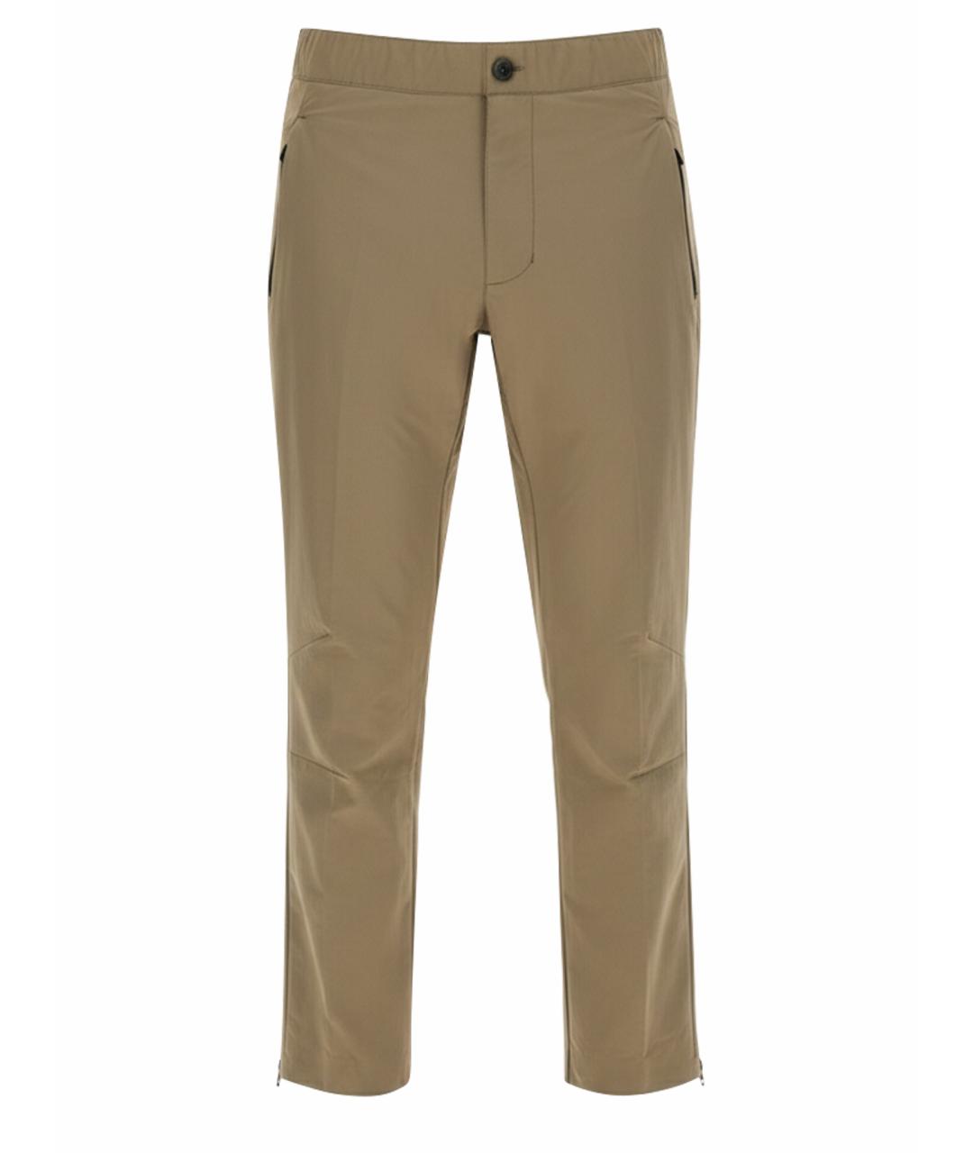 HUGO BOSS Бежевые полиамидовые повседневные брюки, фото 1