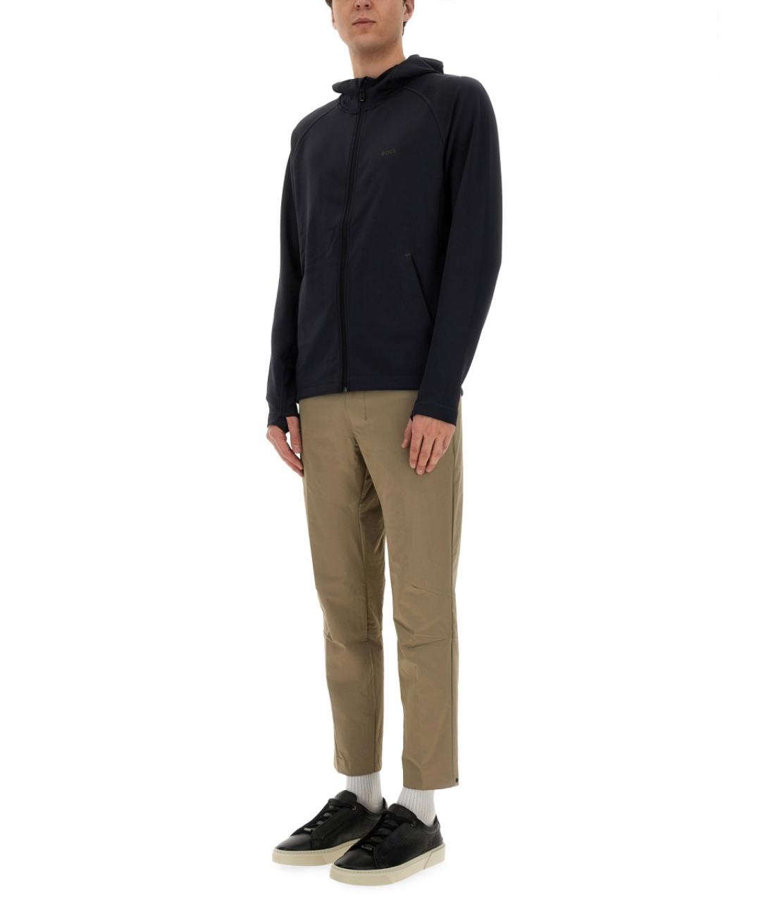 HUGO BOSS Бежевые полиамидовые повседневные брюки, фото 2