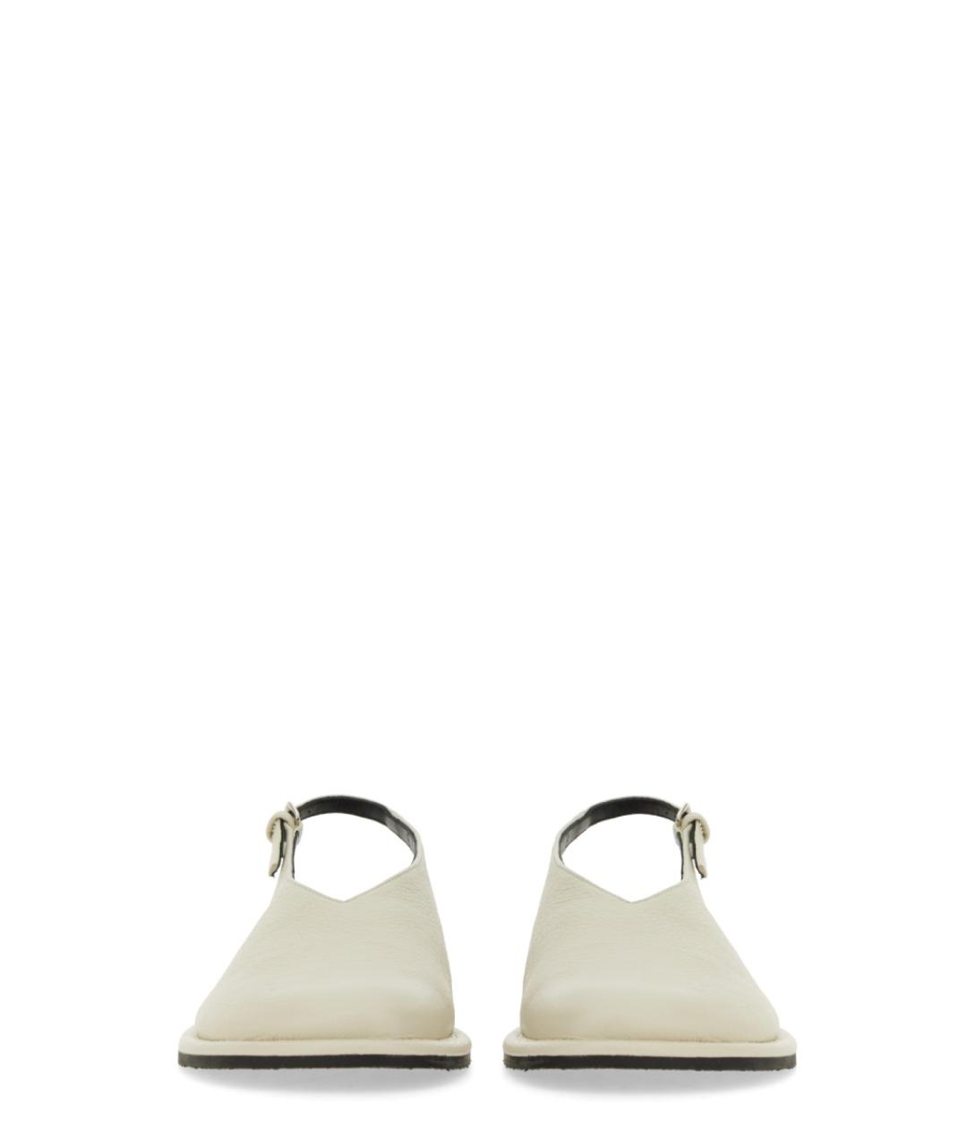 STUDIO NICHOLSON Белые кожаные балетки, фото 4