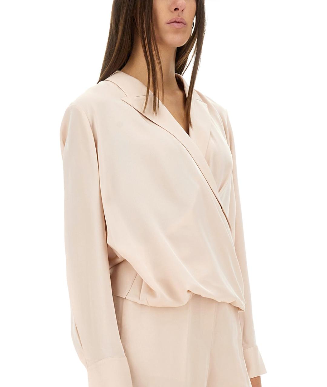 THEORY Розовая шелковая блузы, фото 4