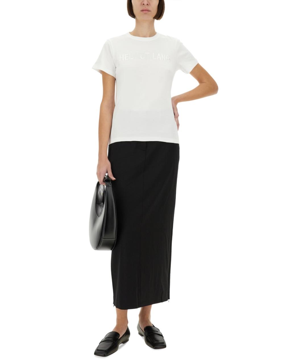 HELMUT LANG Белая хлопковая футболка, фото 2