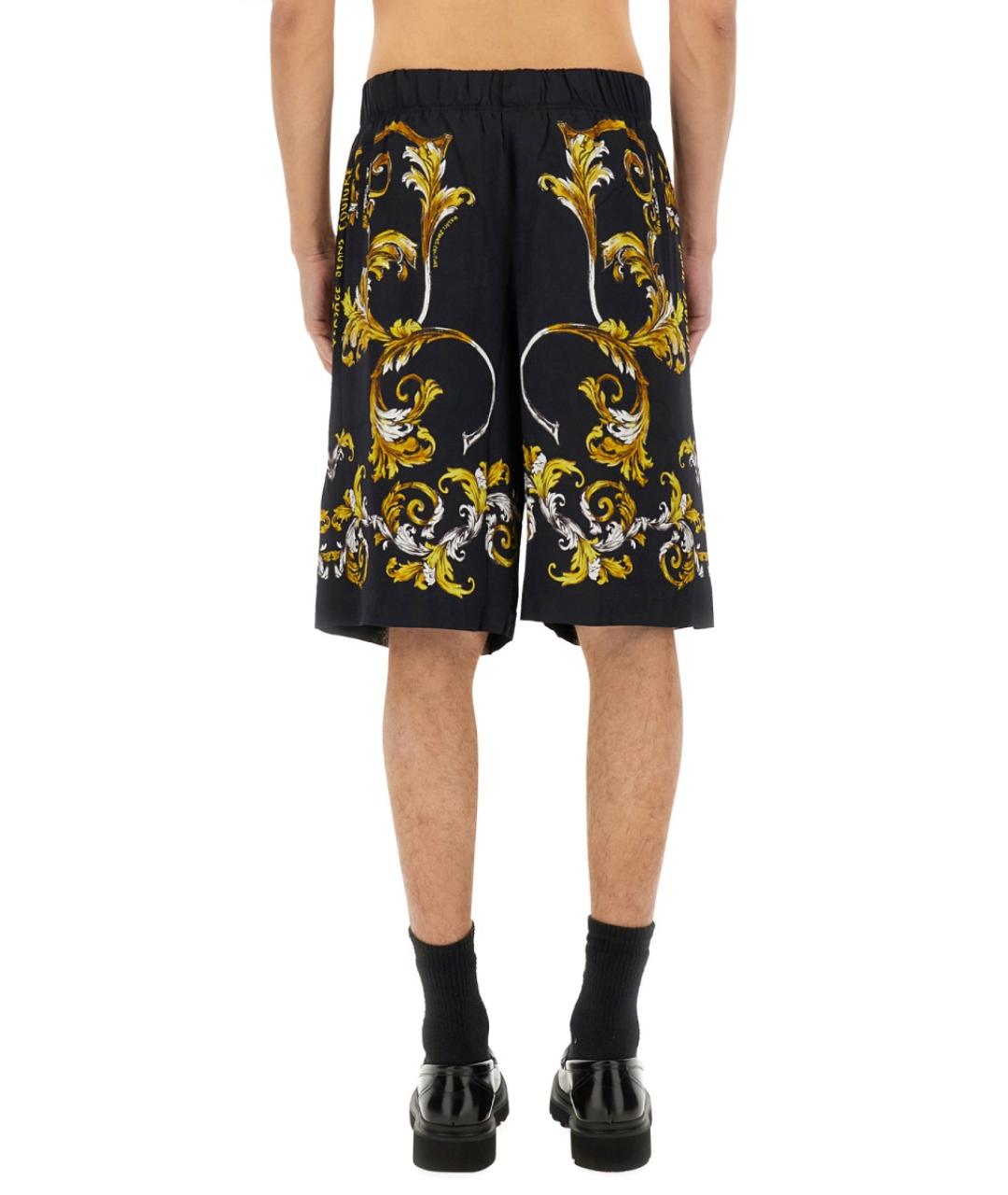 VERSACE JEANS COUTURE Черные вискозные шорты, фото 3