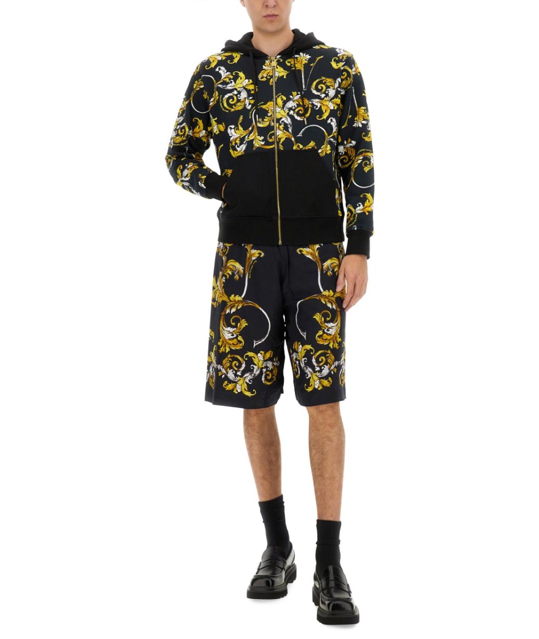 VERSACE JEANS COUTURE Черные вискозные шорты, фото 2