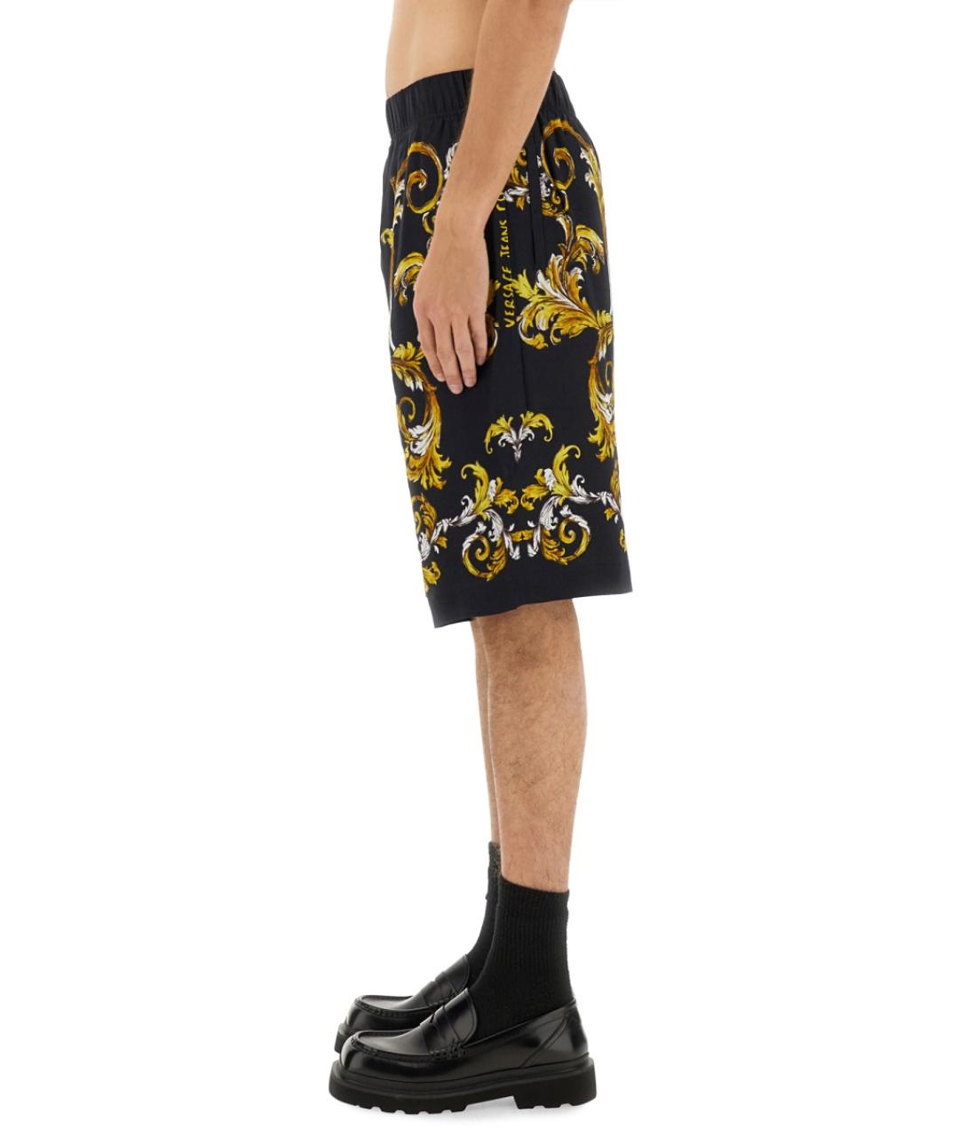 VERSACE JEANS COUTURE Черные вискозные шорты, фото 4